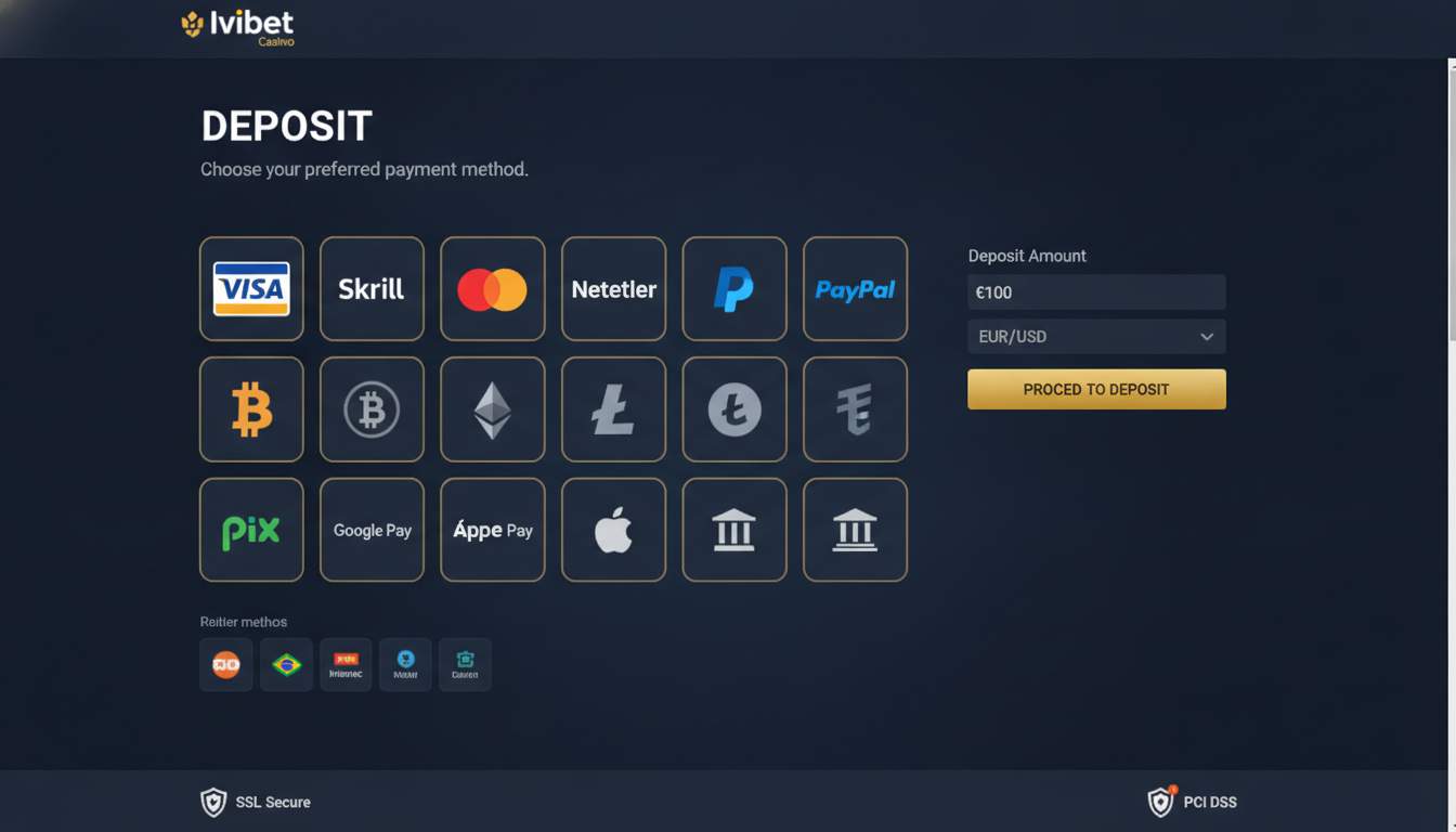 Depósito no Ivibet Tela de depósito do Ivibet Casino
